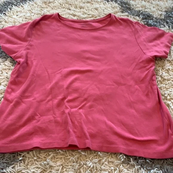 NWOT pink large 14/16 cold water creek cotton tshirt - Picture 2 of 5